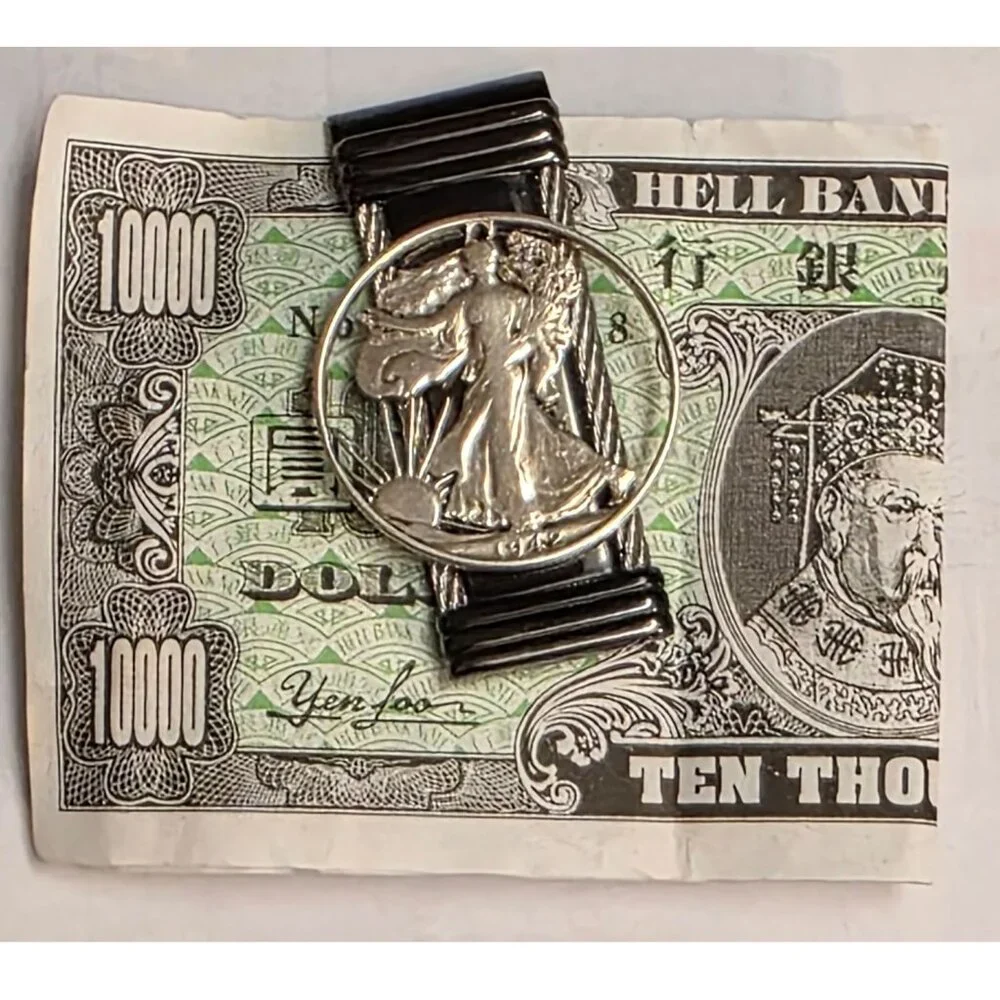 Colibri 1942 Liberty Walking Cut-out Half Dollar Stainless Steel money clip